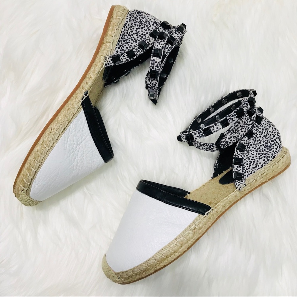 NEW Rebecca Minkoff Gilles Studded Espadrille Flat Shoe Ankle Strap